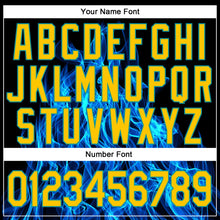 Load image into Gallery viewer, Custom Black Gold-Aqua 3D Pattern Design Flame Performance T-Shirt