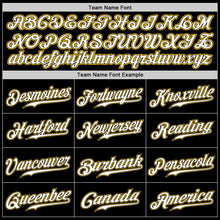 Load image into Gallery viewer, Custom Black White-Gold Authentic Baseball Jersey