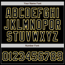 Load image into Gallery viewer, Custom Black Black-Gold Authentic Baseball Jersey