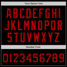 Load image into Gallery viewer, Custom Black Red Authentic Baseball Jersey