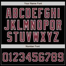 Load image into Gallery viewer, Custom Black Burgundy-White Authentic Baseball Jersey