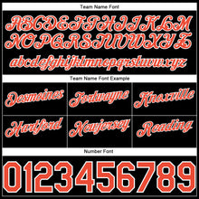 Load image into Gallery viewer, Custom Black White Pinstripe Orange-White Authentic Basketball Shorts