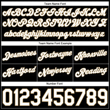 Load image into Gallery viewer, Custom Black White Pinstripe White-Old Gold Authentic Basketball Shorts