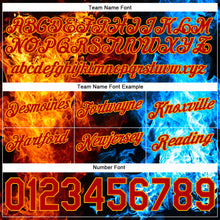 Load image into Gallery viewer, Custom Black Red-Gold 3D Pattern Design Flame Authentic Basketball Shorts