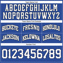 Load image into Gallery viewer, Custom Blue White-Black Authentic Throwback Basketball Shorts