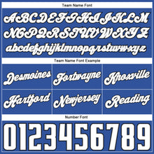 Load image into Gallery viewer, Custom Blue White-Black Authentic Throwback Basketball Shorts