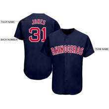 Load image into Gallery viewer, Custom Navy Red-White Baseball Jersey