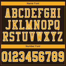 Load image into Gallery viewer, Custom Brown Gold-White Mesh Authentic Football Jersey