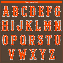 Load image into Gallery viewer, Custom Brown Orange-White Authentic Baseball Jersey