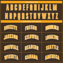 Load image into Gallery viewer, Custom Brown Gold-White Performance T-Shirt