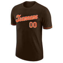 Load image into Gallery viewer, Custom Brown Orange-White Performance T-Shirt