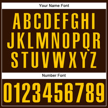 Load image into Gallery viewer, Custom Brown Gold Authentic Baseball Jersey