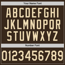 Load image into Gallery viewer, Custom Brown Cream-Gold Authentic Baseball Jersey