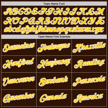 Load image into Gallery viewer, Custom Stitched Brown Gold-White Sports Pullover Sweatshirt Hoodie