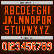 Load image into Gallery viewer, Custom Stitched Brown Orange-White Sports Pullover Sweatshirt Hoodie