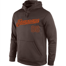 Load image into Gallery viewer, Custom Stitched Brown Brown-Orange Sports Pullover Sweatshirt Hoodie