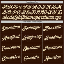 Load image into Gallery viewer, Custom Stitched Brown Cream-Gold Sports Pullover Sweatshirt Hoodie