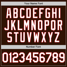 Load image into Gallery viewer, Custom Brown White-Red Performance T-Shirt