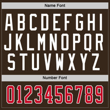 Load image into Gallery viewer, Custom Brown Red-White Hockey Jersey