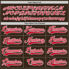 Load image into Gallery viewer, Custom Brown Red-White Hockey Jersey