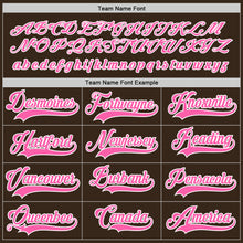 Load image into Gallery viewer, Custom Brown Pink-White Hockey Jersey
