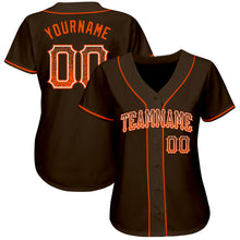 Load image into Gallery viewer, Custom Brown Orange-White Authentic Drift Fashion Baseball Jersey