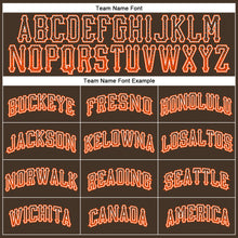 Load image into Gallery viewer, Custom Brown Orange-White Authentic Drift Fashion Baseball Jersey