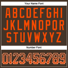 Load image into Gallery viewer, Custom Brown Orange-White Authentic Drift Fashion Baseball Jersey