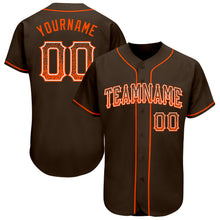 Load image into Gallery viewer, Custom Brown Orange-White Authentic Drift Fashion Baseball Jersey