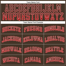 Load image into Gallery viewer, Custom Brown Red-White Authentic Drift Fashion Baseball Jersey