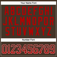 Load image into Gallery viewer, Custom Brown Red-White Authentic Drift Fashion Baseball Jersey