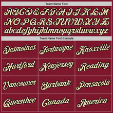 Load image into Gallery viewer, Custom Stitched Burgundy Cream-Black Sports Pullover Sweatshirt Hoodie