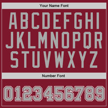 Load image into Gallery viewer, Custom Stitched Burgundy Gray-White Sports Pullover Sweatshirt Hoodie