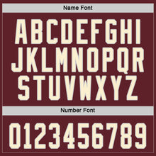 Load image into Gallery viewer, Custom Burgundy Cream-Black Hockey Jersey