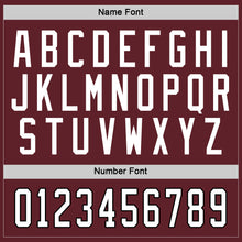 Load image into Gallery viewer, Custom Burgundy White-Black Hockey Jersey