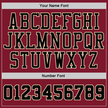 Load image into Gallery viewer, Custom Stitched Burgundy Cream Pinstripe Black-Cream Sports Pullover Sweatshirt Hoodie