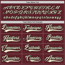 Load image into Gallery viewer, Custom Burgundy Cream-Black Hockey Jersey