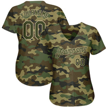 Load image into Gallery viewer, Custom Camo Olive-Cream Authentic Salute To Service Baseball Jersey