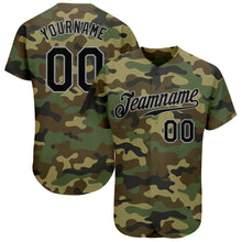 Load image into Gallery viewer, Custom Camo Black-Gray Authentic Salute To Service Baseball Jersey