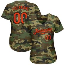 Load image into Gallery viewer, Custom Camo Orange-Black Authentic Salute To Service Baseball Jersey