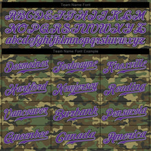 Load image into Gallery viewer, Custom Camo Purple-Black Authentic Salute To Service Baseball Jersey