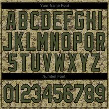 Load image into Gallery viewer, Custom Camo Olive-Black Authentic Salute To Service Baseball Jersey