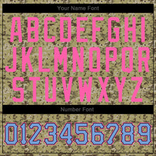 Load image into Gallery viewer, Custom Camo Light Blue-Pink Authentic Salute To Service Baseball Jersey