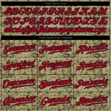 Load image into Gallery viewer, Custom Camo Red-Navy Authentic Salute To Service Baseball Jersey