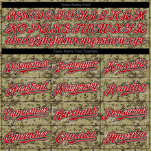 Load image into Gallery viewer, Custom Camo Red-Black Authentic Salute To Service Baseball Jersey