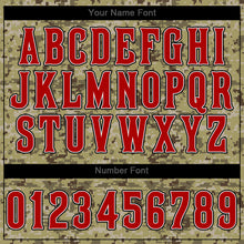 Load image into Gallery viewer, Custom Camo Red-Black Authentic Salute To Service Baseball Jersey