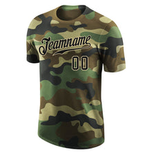 Load image into Gallery viewer, Custom Camo Black-Cream Performance Salute To Service T-Shirt