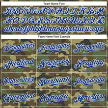 Load image into Gallery viewer, Custom Camo Royal-White Authentic Salute To Service Baseball Jersey