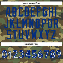 Load image into Gallery viewer, Custom Camo Royal-White Authentic Salute To Service Baseball Jersey