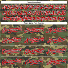 Load image into Gallery viewer, Custom Camo Red-Black Authentic Salute To Service Baseball Jersey